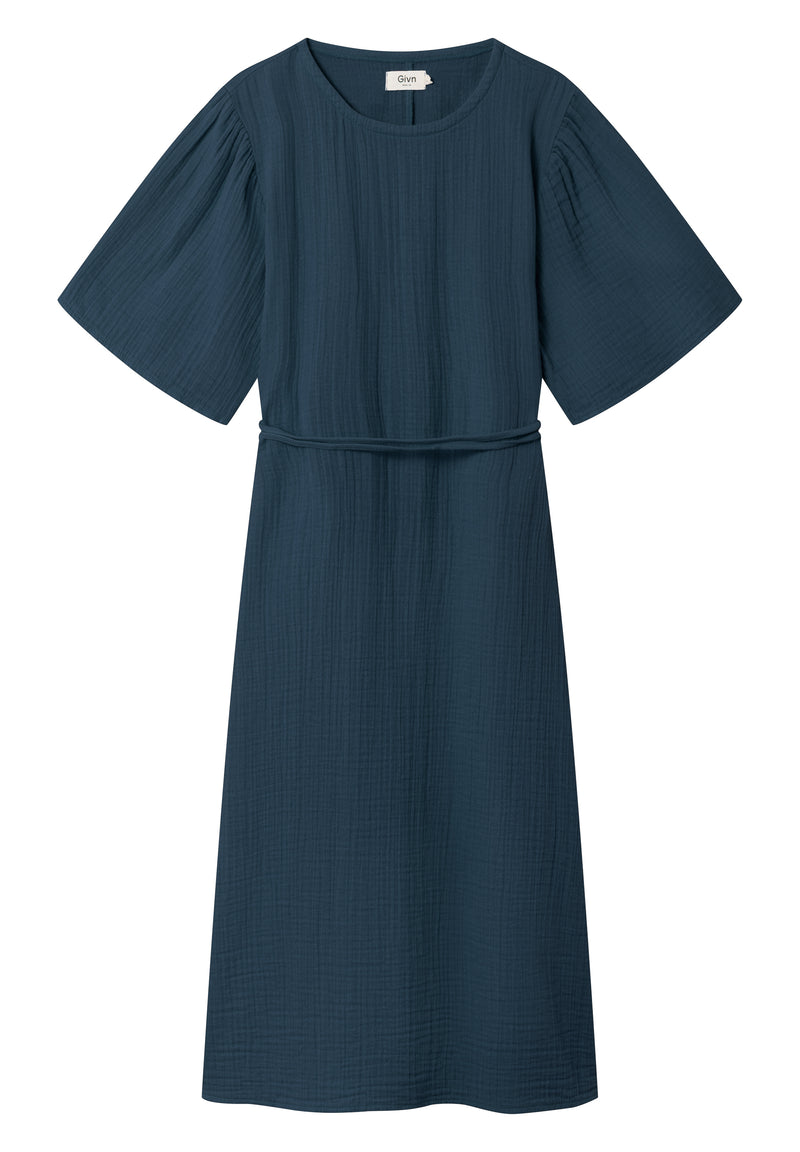 Givn Berlin Musselinkleid ALVA aus Bio-Baumwolle Dress Midnight Blue