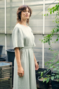 Givn Berlin Musselinkleid ALVA aus Bio-Baumwolle Dress Sage