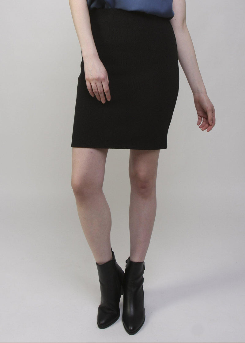 NANE cotton pencil skirt - Black