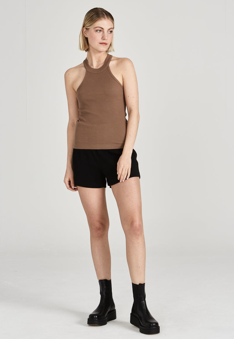 Givn Berlin Top OPHELIA aus Bio-Baumwolle Top Muddy Brown