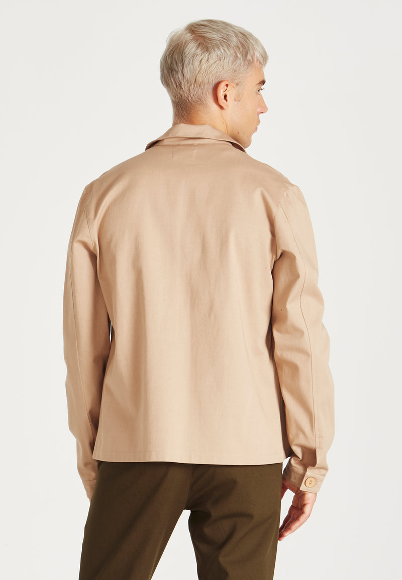 Givn Berlin Overshirt BEN aus Bio-Baumwolle Jacket Light Brown