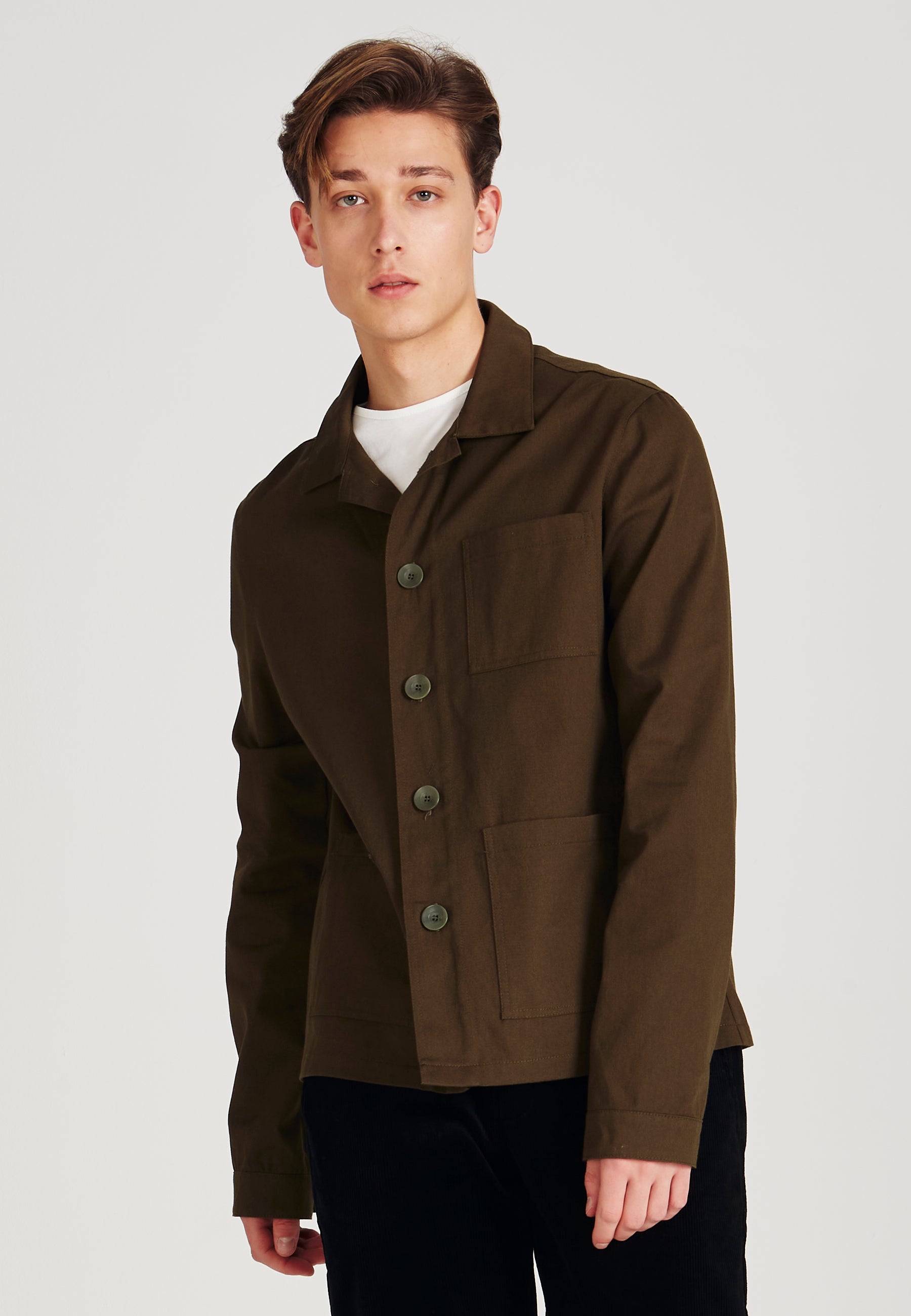 olive over shirt