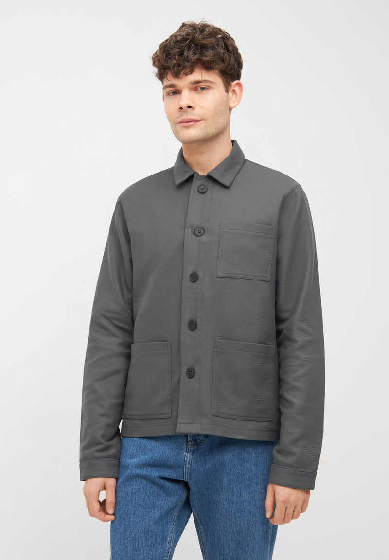 Givn Berlin Overshirt BEN aus Bio-Baumwolle Jacket Dark Grey