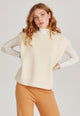 Givn Berlin Pullunder RIKE aus Bio-Wolle Sweater White (Wool)