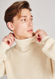 Givn Berlin Rollkragen-Strickpullover PIET aus Bio-Baumwolle Sweater Off White