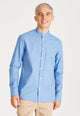Givn Berlin Stehkragen-Hemd WES aus Bio-Baumwolle Buttoned Shirt Light Blue (Dots)