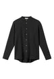 Givn Berlin Stehkragen-Hemd WES aus Leinen Buttoned Shirt Black (Linen)