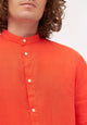 Givn Berlin Stehkragen-Hemd WES aus Leinen Buttoned Shirt Sunset Orange (Linen)