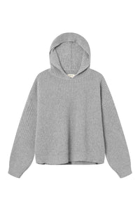 Givn Berlin Strick Hoodie MARIELLA aus recycelter Wolle Sweater Light Grey