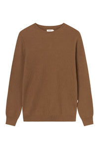 Givn Berlin Strickpullover ADRIAN aus Bio-Baumwolle Sweater Caramel Brown
