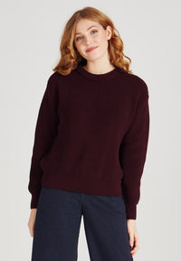 Givn Berlin Strickpullover ARIA aus Bio-Baumwolle Sweater Bordeaux