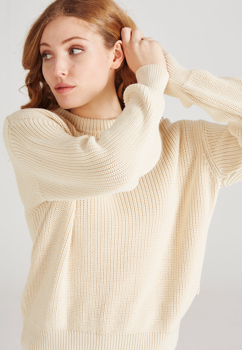 Givn Berlin Strickpullover ARIA aus Bio-Baumwolle Sweater Off White