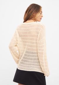 Givn Berlin Strickpullover BRIANA aus Bio-Baumwolle Sweater Off White