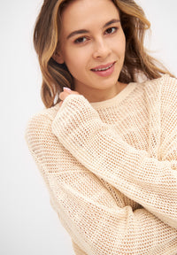 Givn Berlin Strickpullover BRIANA aus Bio-Baumwolle Sweater Off White