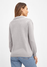Givn Berlin Strickpullover CAMILLA aus Bio-Baumwolle Sweater Light Grey