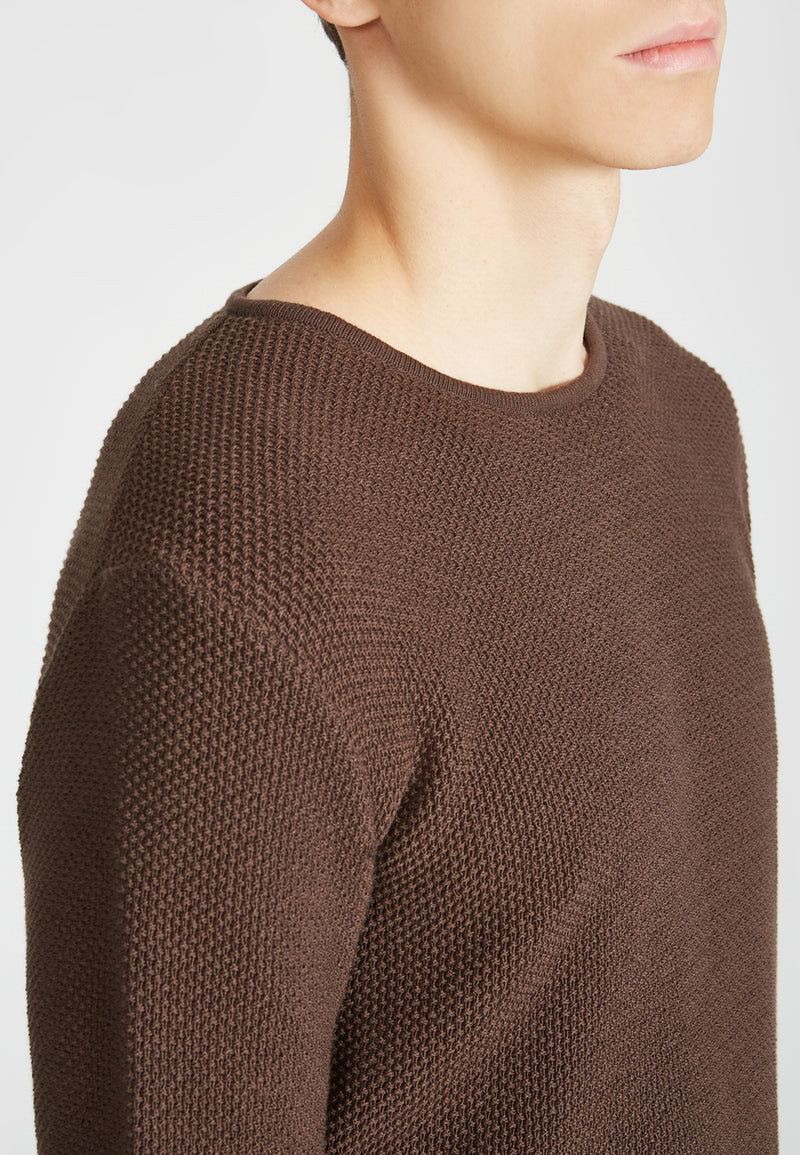 Givn Berlin Strickpullover COLE aus Bio-Baumwolle Sweater Oak Brown