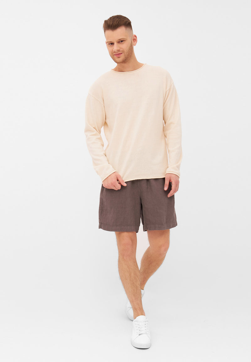 Givn Berlin Strickpullover DENIS aus Bio-Baumwolle Sweater Off White