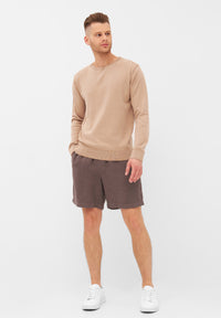 Givn Berlin Strickpullover EDDIE aus Bio-Baumwolle Sweater Light Brown