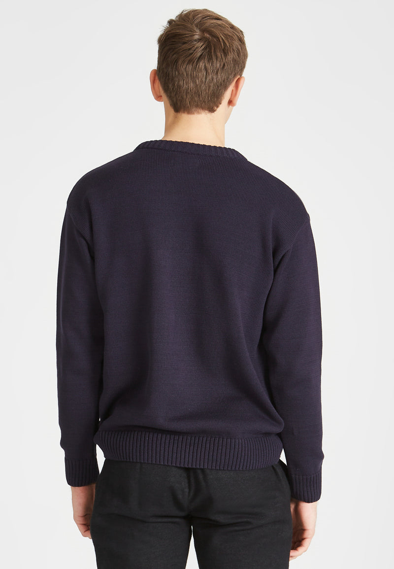 Givn Berlin Strickpullover FELIX aus Bio-Baumwolle Sweater Midnight Blue