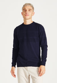 Givn Berlin Strickpullover LEANDER aus Bio-Baumwolle Sweater Blue