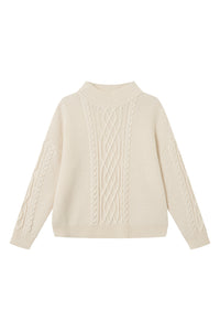 Givn Berlin Strickpullover ODESSA aus Bio-Wolle Sweater White (Wool)
