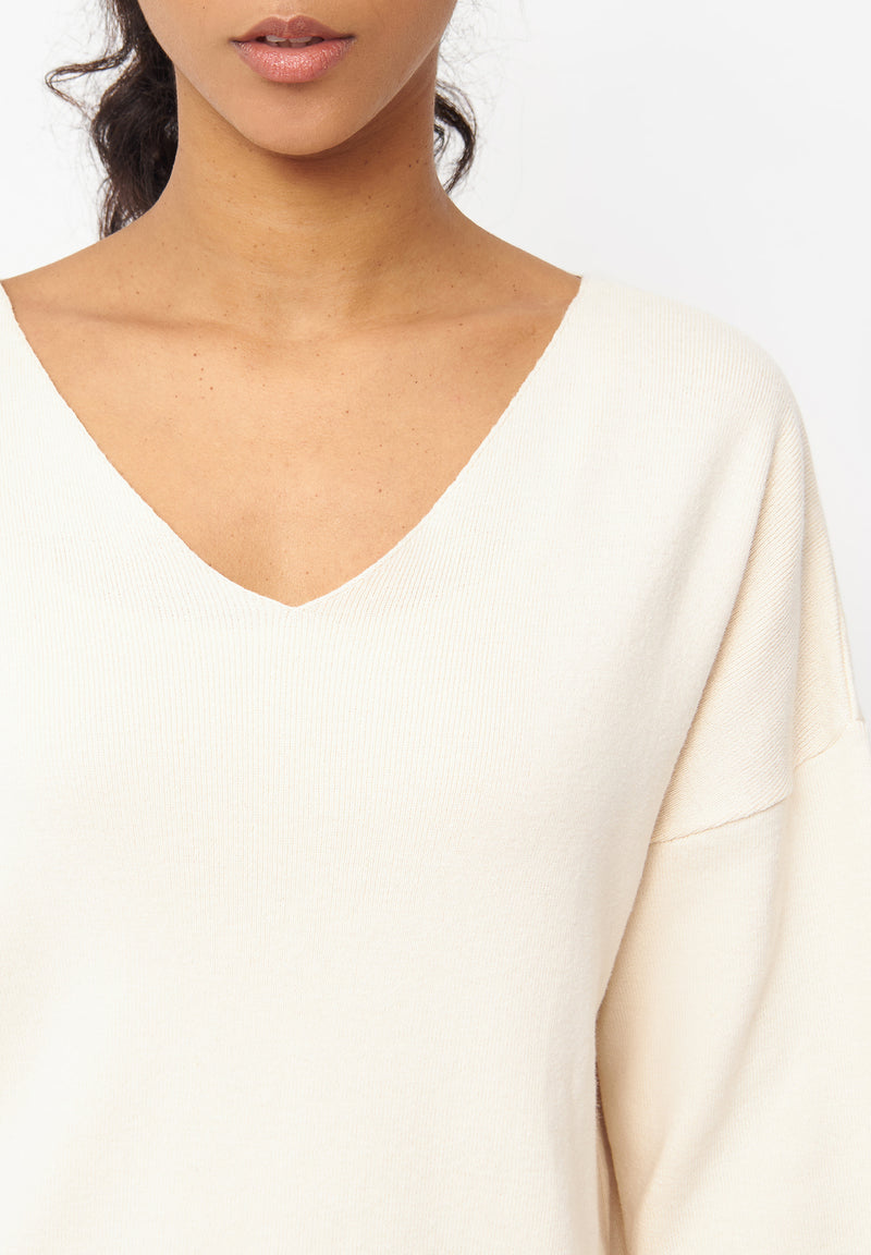 Givn Berlin Strickpullover PALOMA aus Bio-Baumwolle Sweater Off White