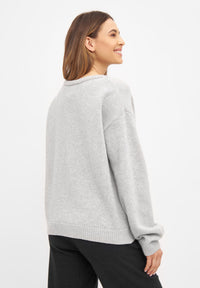 Givn Berlin Strickpullover PHILOU aus recycelter Wolle Sweater Light Grey