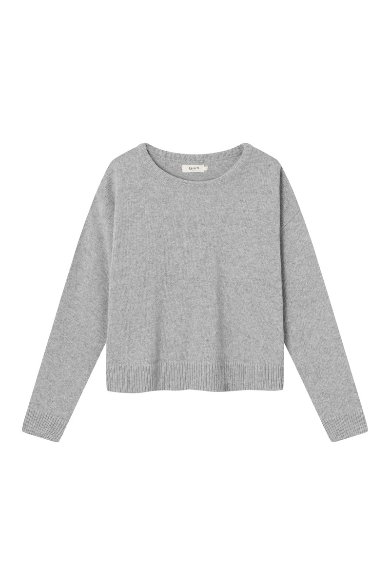Givn Berlin Strickpullover PHILOU aus recycelter Wolle Sweater Light Grey