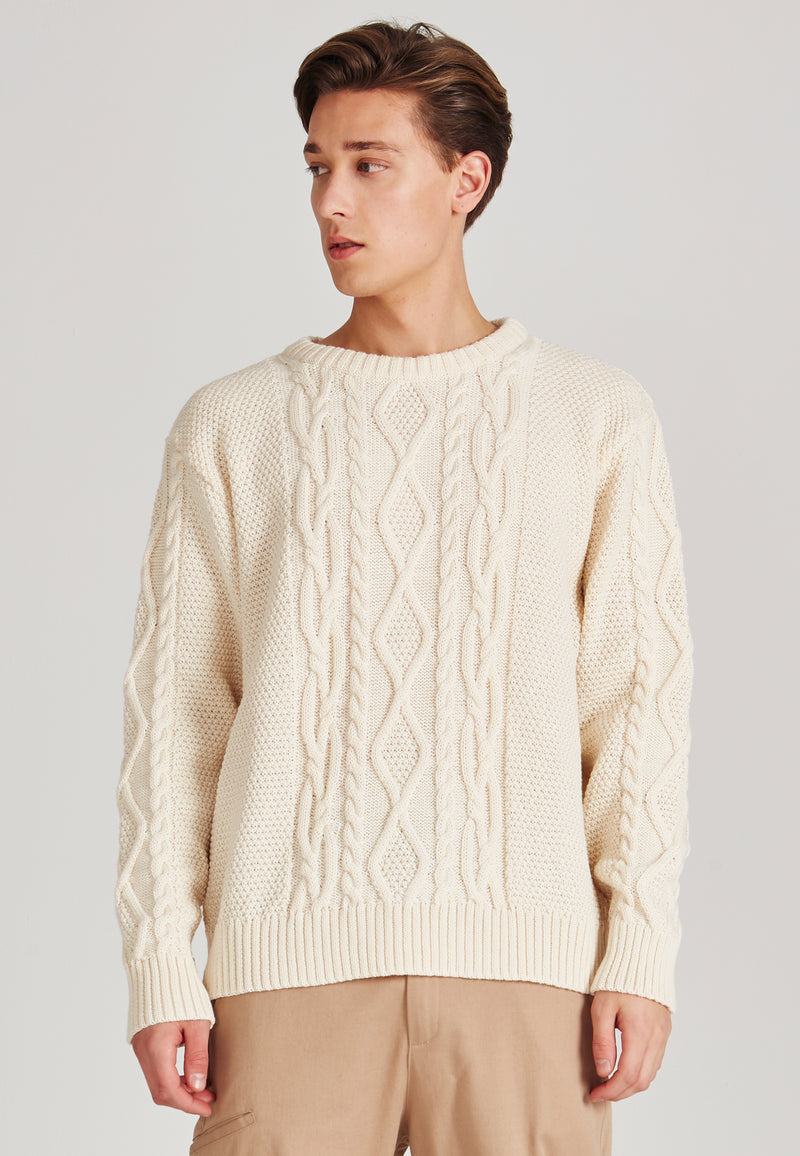 Givn Berlin Strickpullover RICO aus Bio-Wolle Sweater White (Wool)
