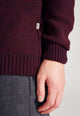 Organic Cotton Knitted Sweater STEFAN - Bordeaux