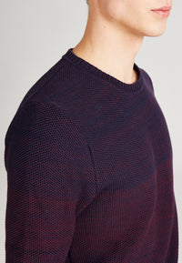 Organic Cotton Knitted Sweater STEFAN - Bordeaux