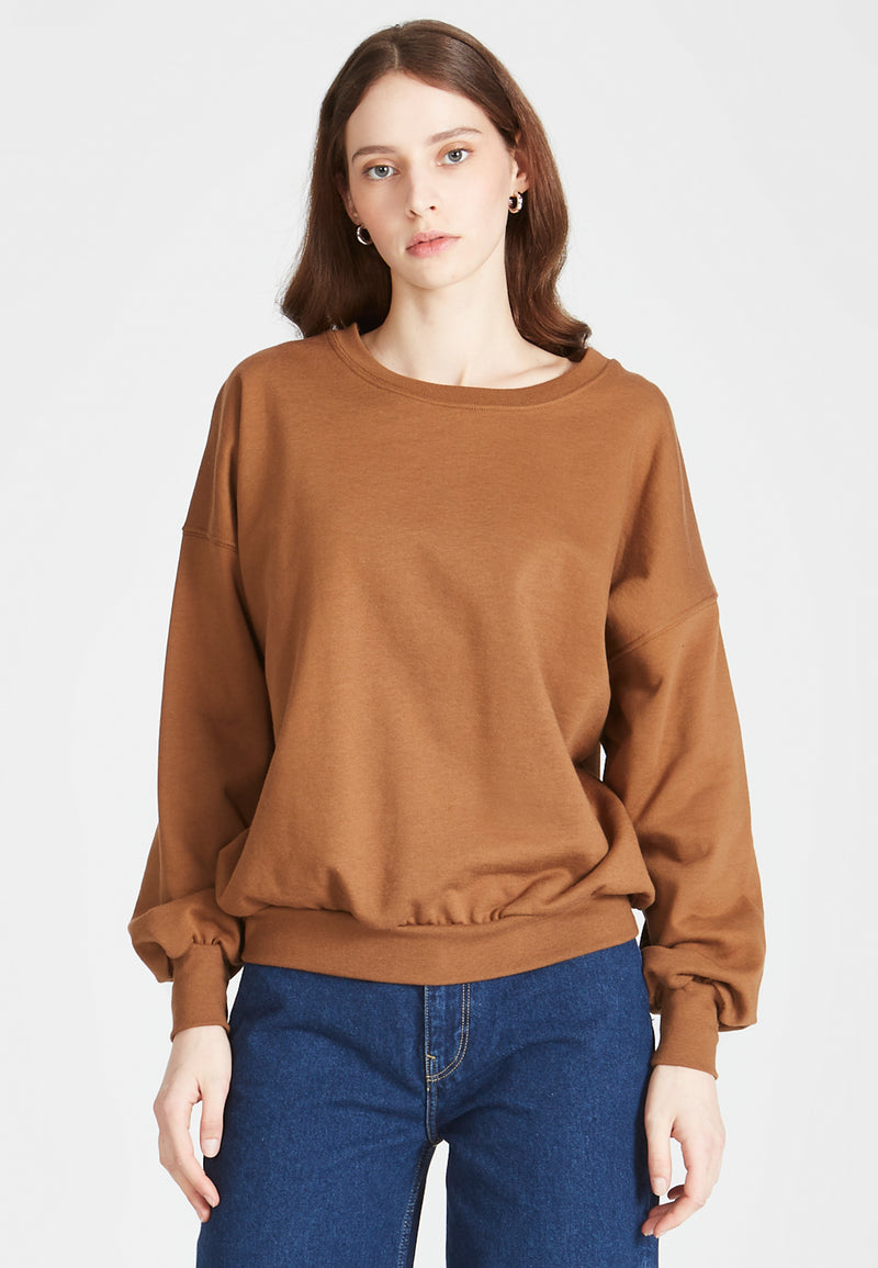 Givn Berlin Sweater ARIANA aus Bio-Baumwolle Sweater Caramel Brown