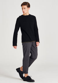 EMIL recycled cotton sweater - Black