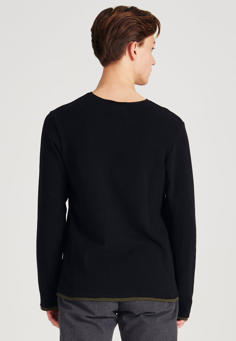 EMIL recycled cotton sweater - Black