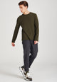Givn Berlin Sweater IAN aus recycelter Baumwolle Sweater Dark Olive