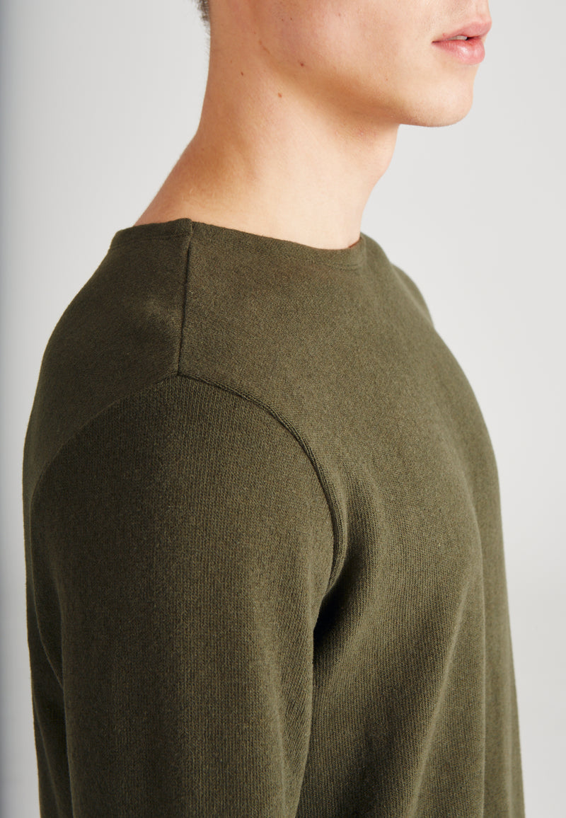 Givn Berlin Sweater IAN aus recycelter Baumwolle Sweater Dark Olive