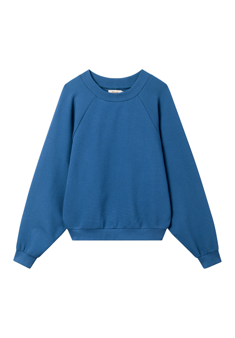 Givn Berlin Sweater ISABEL aus Bio-Baumwolle Sweater Ocean Blue (Rib)