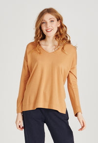 Sweater JULES aus TENCEL™ Modal - Light Camel