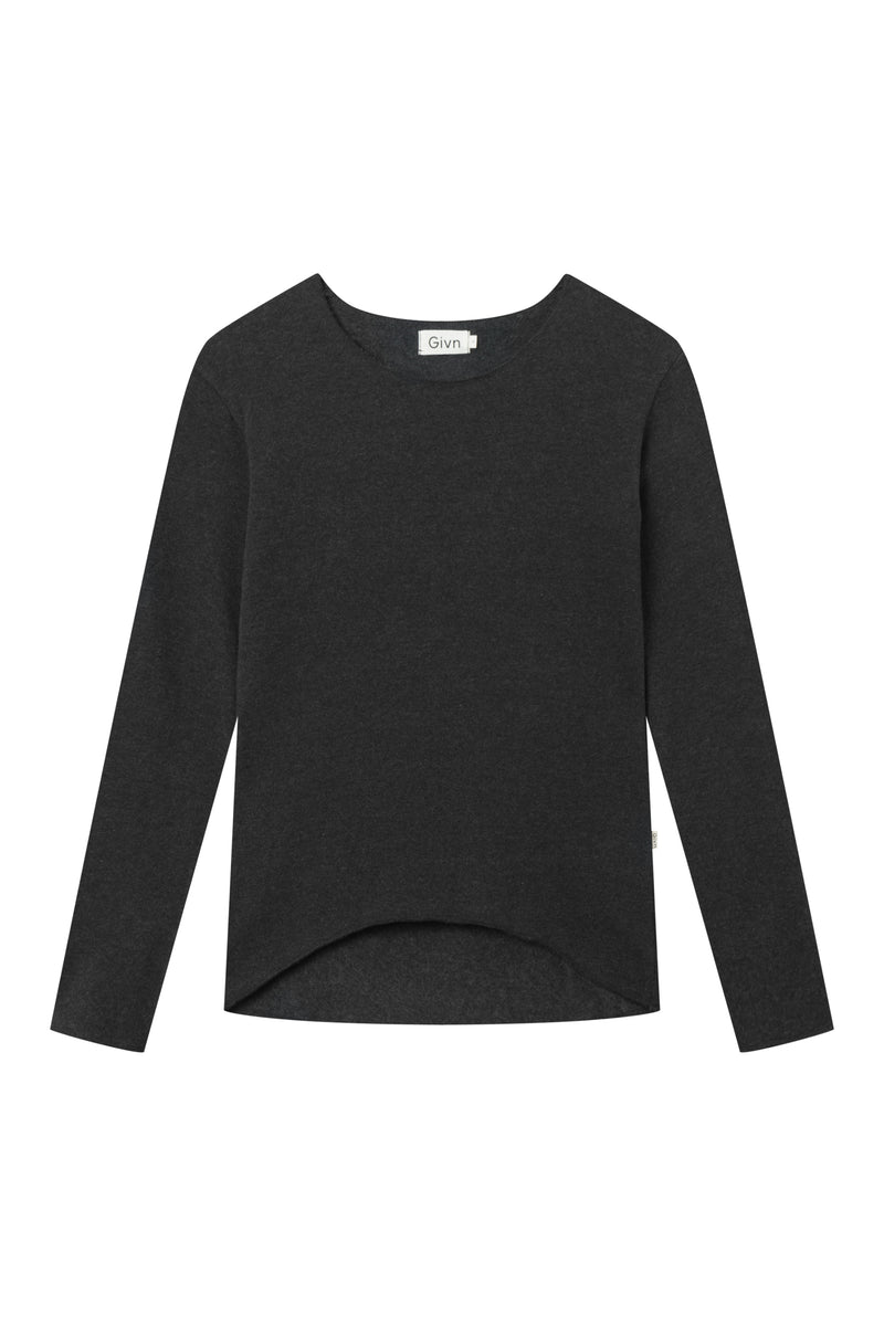 Givn Berlin Sweater LUCIA aus recycelter Baumwolle Sweater Dark Grey