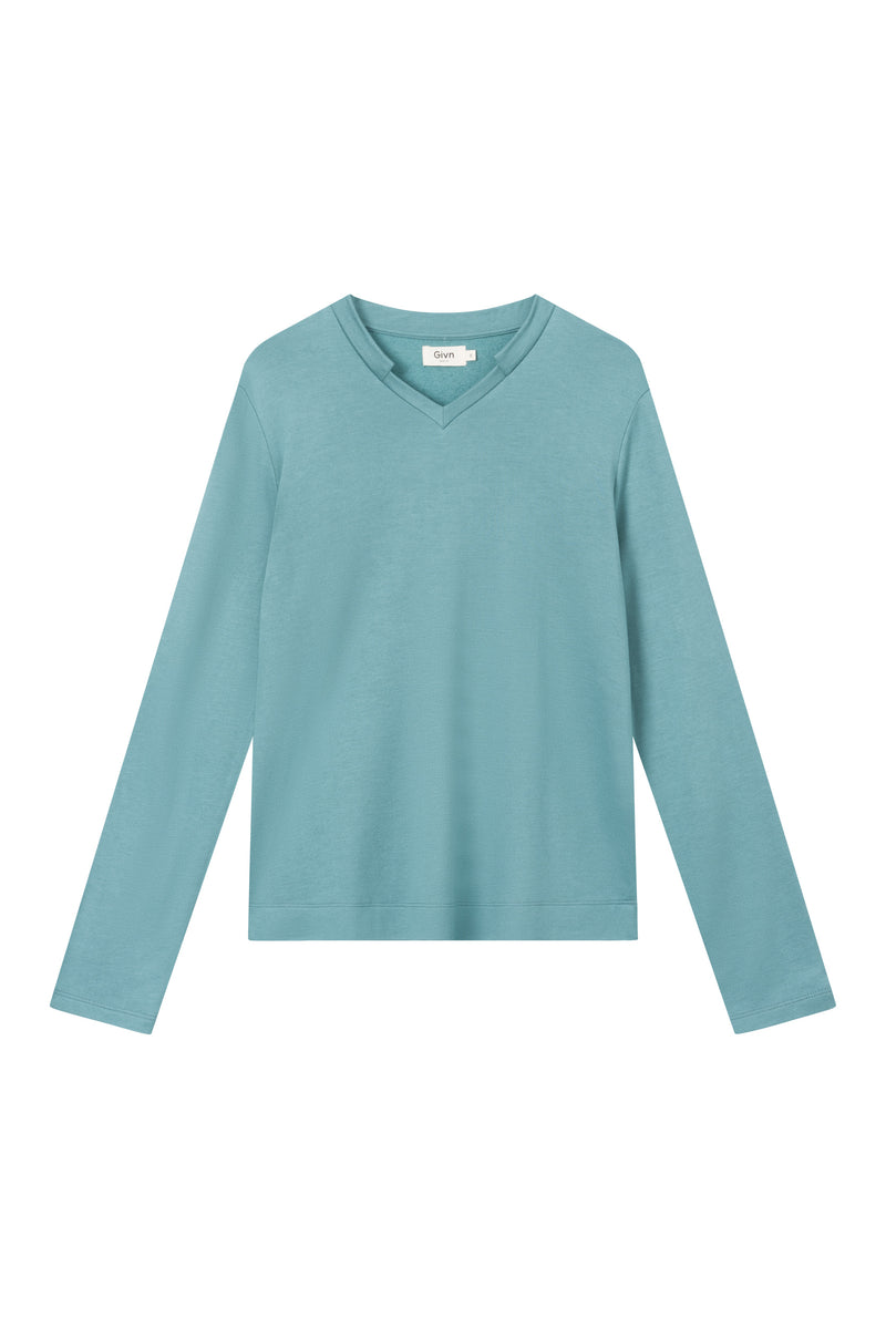 Givn Berlin Sweater MATEO aus TENCEL™ Modal Sweater Petrol