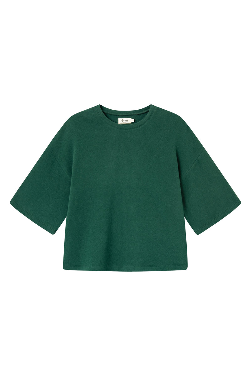 Givn Berlin Sweater SELMA aus recycelter Baumwolle Sweater Cedar Green