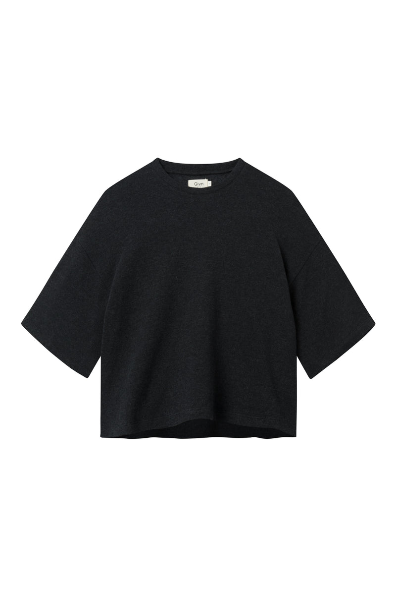 Givn Berlin Sweater SELMA aus recycelter Baumwolle Sweater Dark Grey