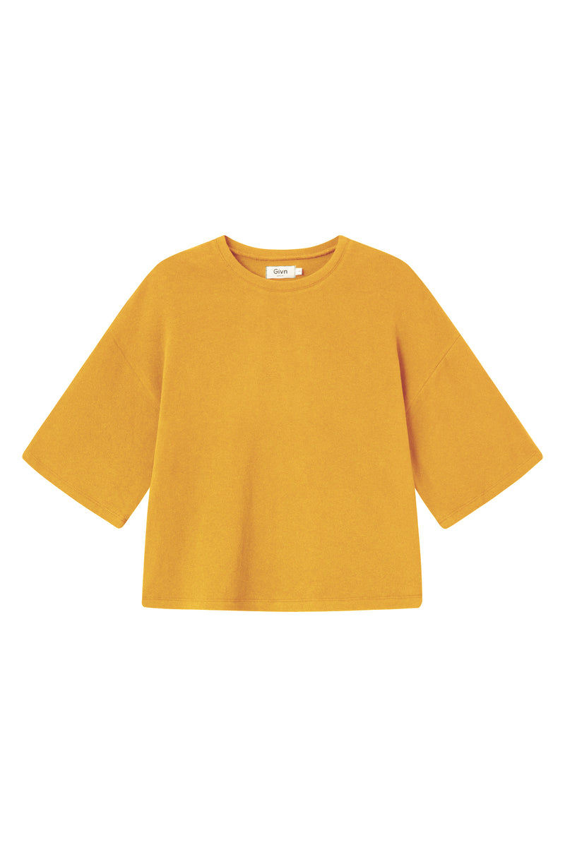 Givn Berlin Sweater SELMA aus recycelter Baumwolle Sweater Mustard