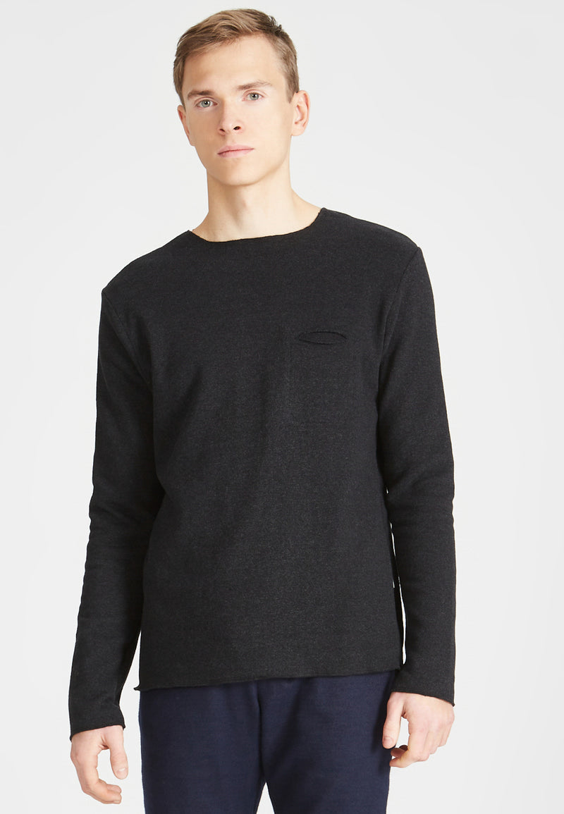 Givn Berlin Sweater STAN aus recycelter Baumwolle Sweater Dark Grey