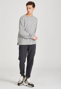 Givn Berlin Sweater TABOR aus recycelter Baumwolle Sweater Light Grey