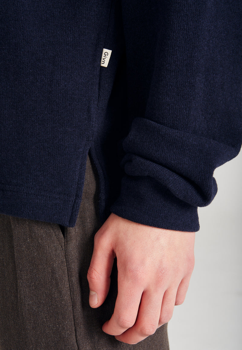 Givn Berlin Sweater TABOR aus recycelter Baumwolle Sweater Midnight Blue