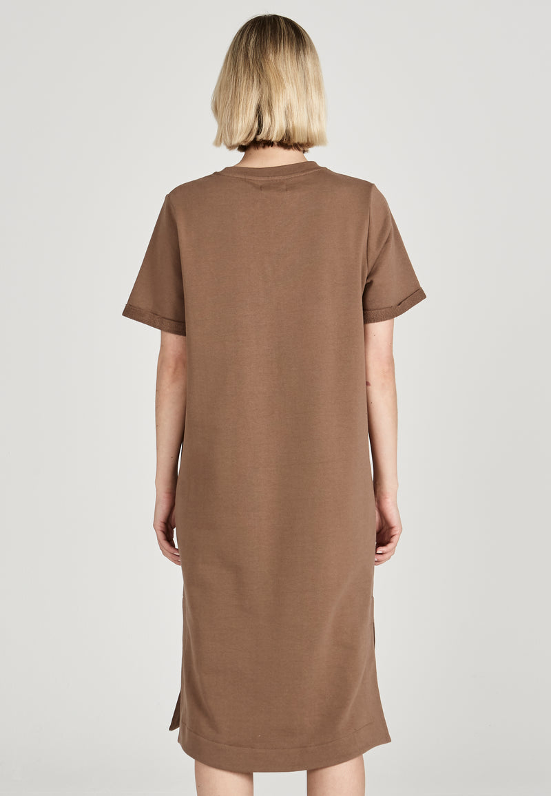 Givn Berlin Sweatkleid FRIEDERIKE aus Bio-Baumwolle Dress Muddy Brown