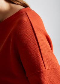 Givn Berlin Sweatkleid HELEN aus Bio-Baumwolle Dress Red Clay (Structure)