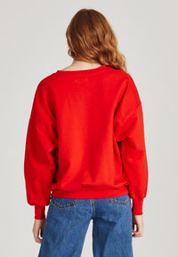 Sweatshirt ARIANA organic cotton - Lava Red