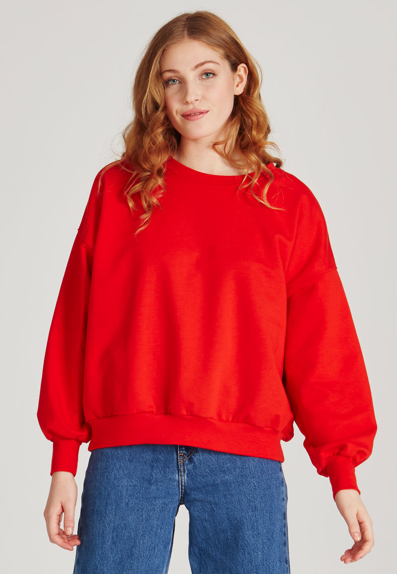 Sweatshirt ARIANA aus Bio-Baumwolle - Lava Red